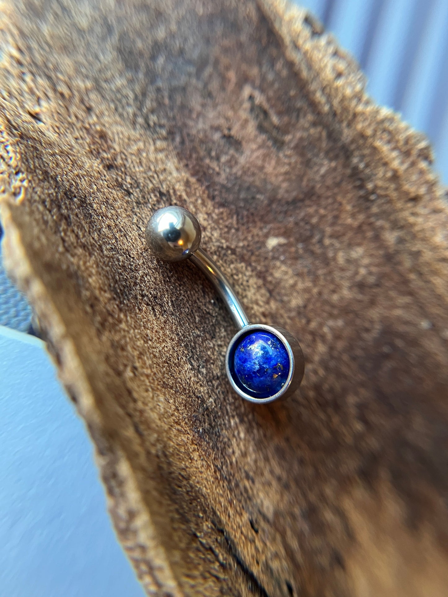 Lapis Lazuli Natural Stone Belly Ring