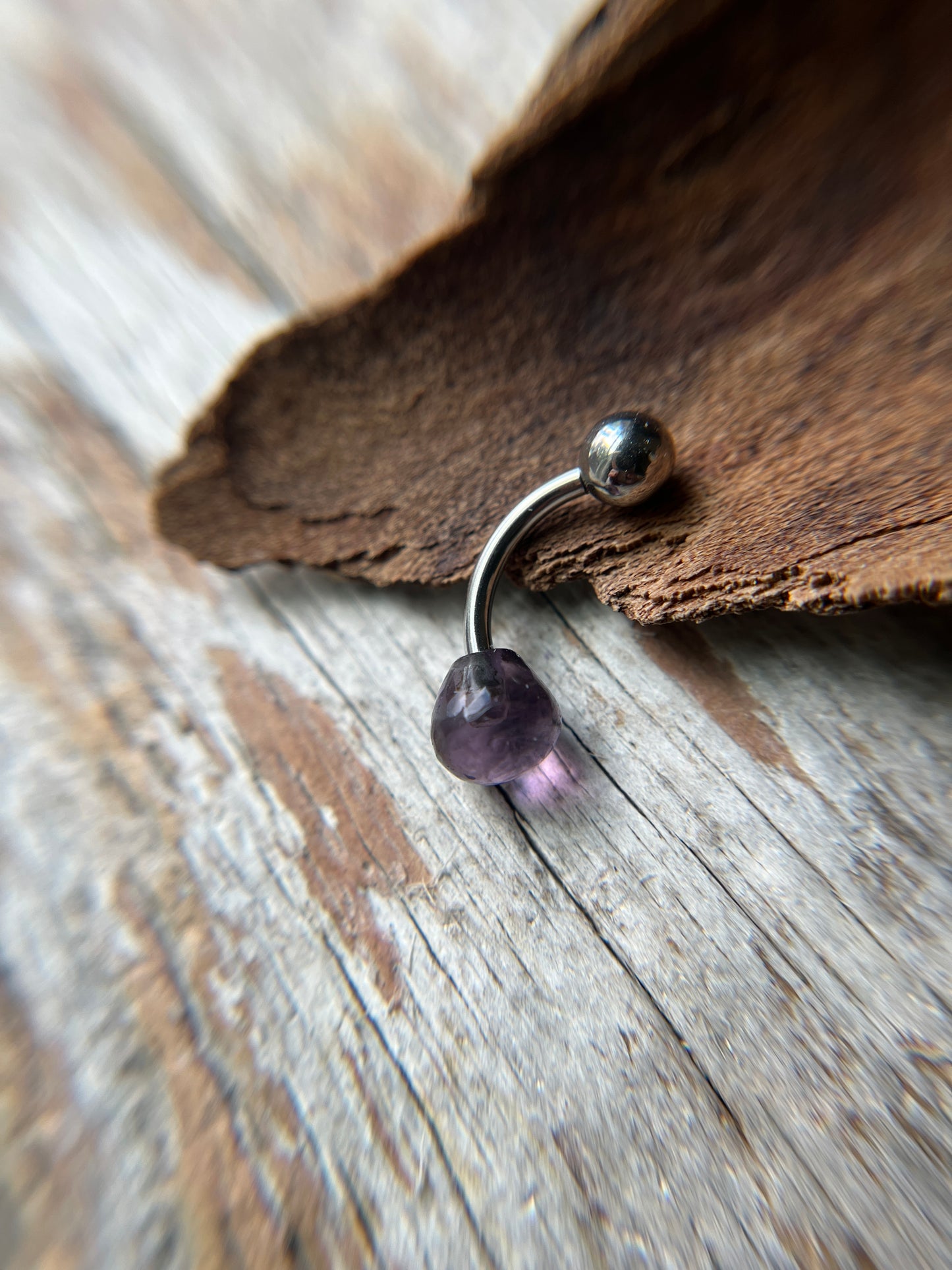 Hydro Quartz Amethyst Onion Cut Belly or VCH Barbell