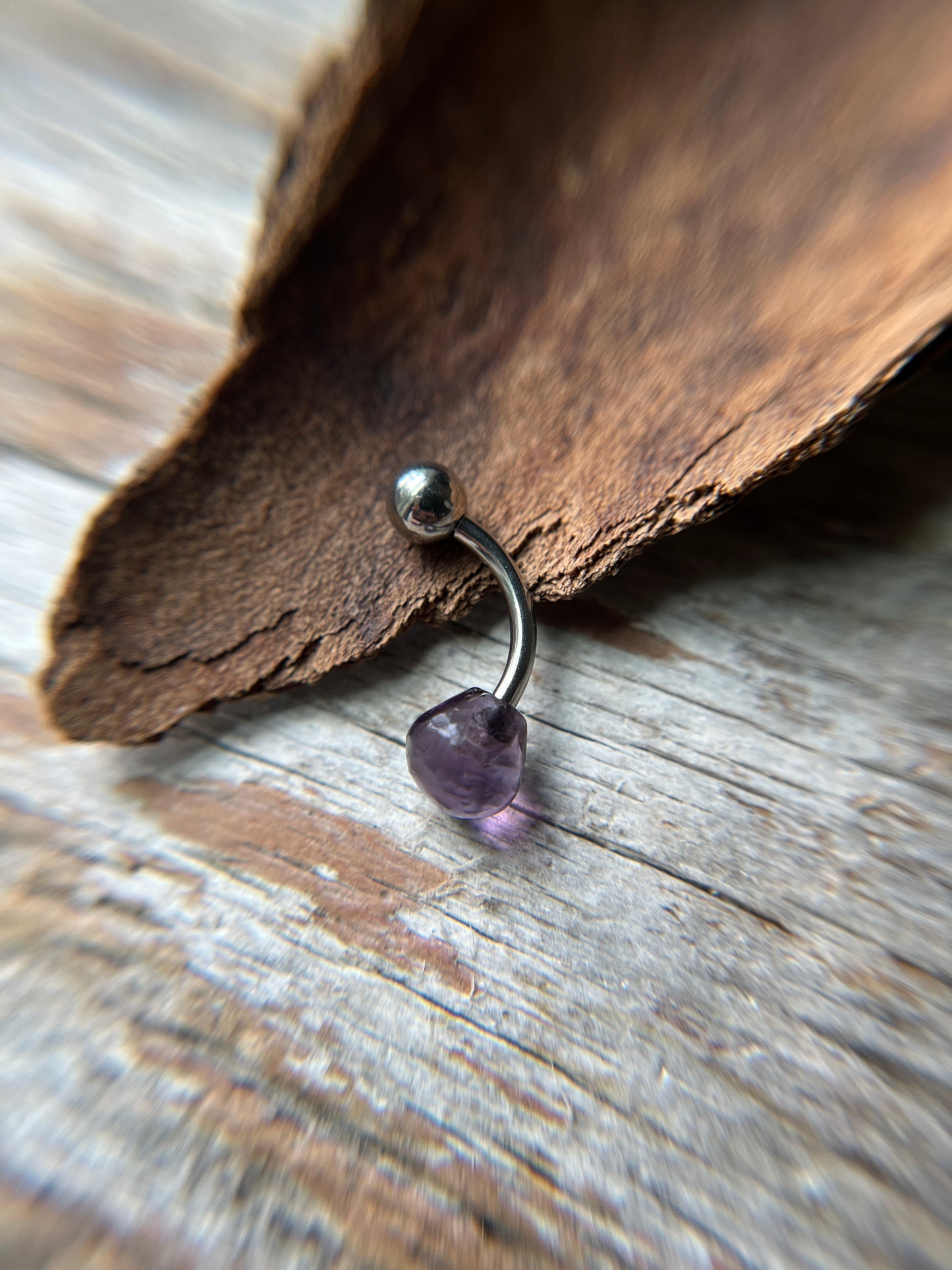 Hydro Quartz Amethyst Onion Cut Belly or VCH Barbell
