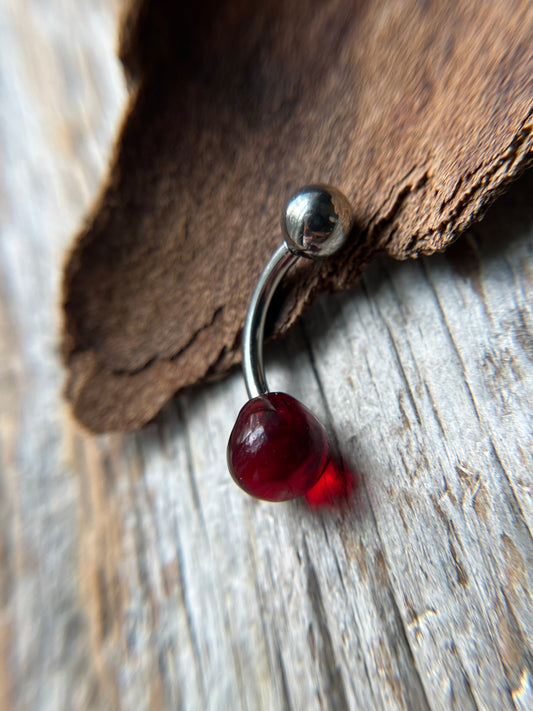 Hydro Quartz Garnet Onion Cut Belly or VCH Barbell
