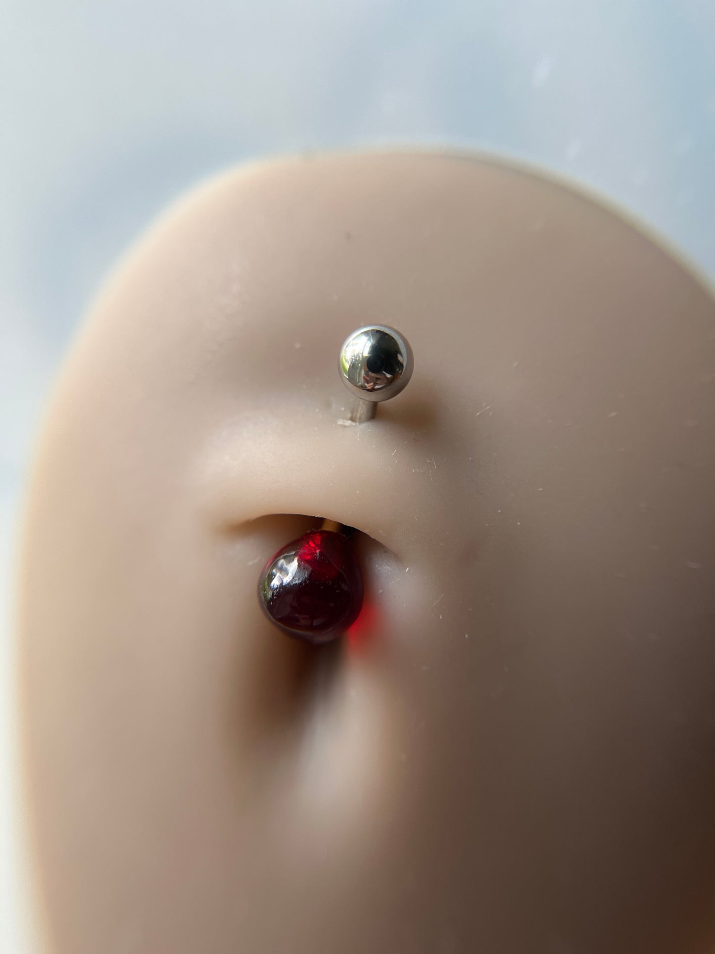 Hydro Quartz Garnet Onion Cut Belly or VCH Barbell