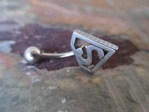 Superman Belly Ring (Silver)