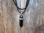 Double Suede Natural Stone Choker (Black Onyx)
