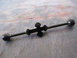 Black Roman Cross Industrial