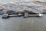 Two-Tone Set of Arrow Nipple Barbells (Silver & Black )