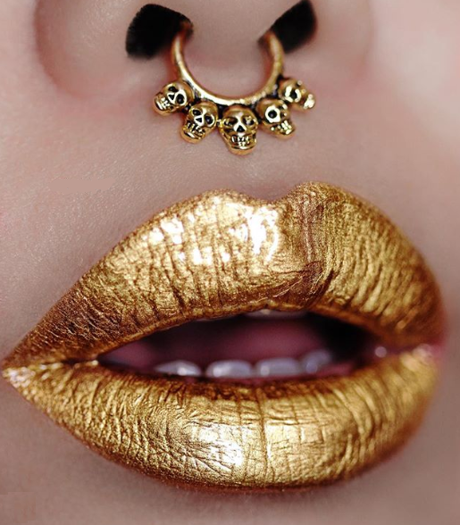 Fake septum nose ring • gold, black, silver - Hand Stamped Trinkets