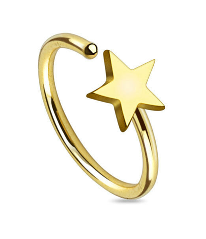 Star Nose Hoop (Gold)