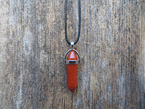 Engagement Natural Red Jasper Flat point Pencil Pendant at Rs 90 in Jaipur