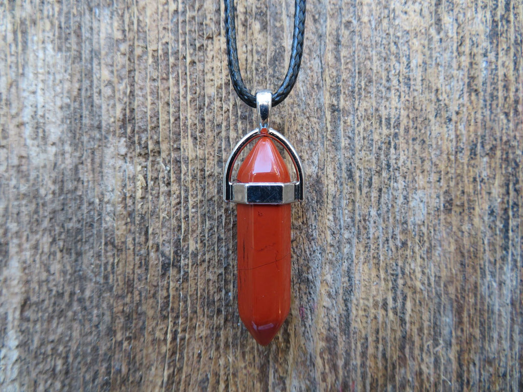 Crystal Point Necklace - Red Jasper – Crystal Arcana