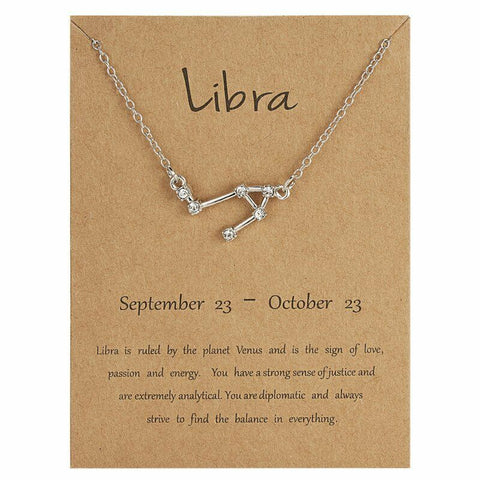 Constellation Star Sign Necklace (Libra)