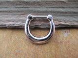 Gold Horseshoe Clicker Septum Ring