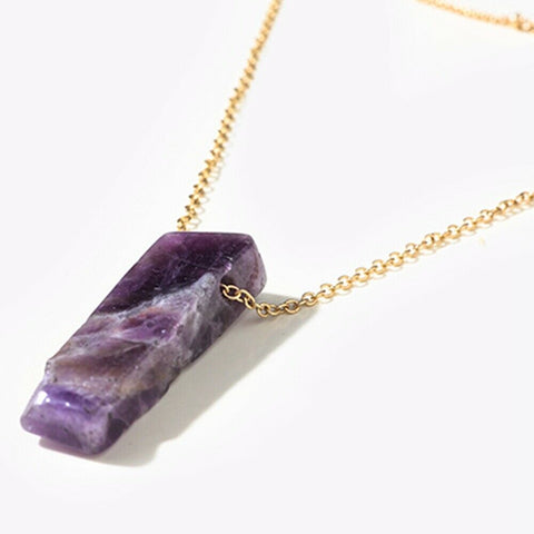 Amethyst Two-Tier Stone Necklace