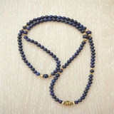 Lapis Lazuli Buddha108 Beads Meditation Mala Bracelet