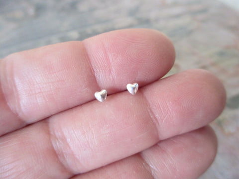 Puffy Heart Sterling Silver Nose Bone
