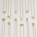 Gold Zodiac Sign Necklace (Leo)