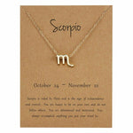 Gold Zodiac Sign Necklace (Leo)